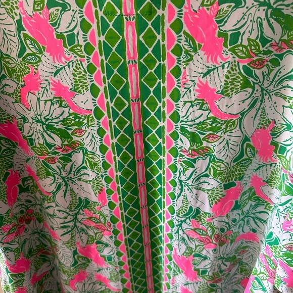 Lilly Pulitzer ChillyLillyNADINE DRESS Notch Neck UPF50+ Size XXL